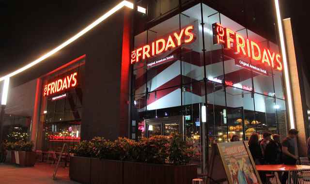 TGI Fridays restaurant banner
