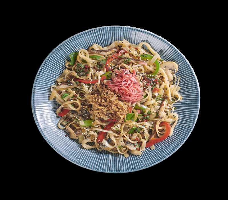 yasai yaki soba with rice noodles